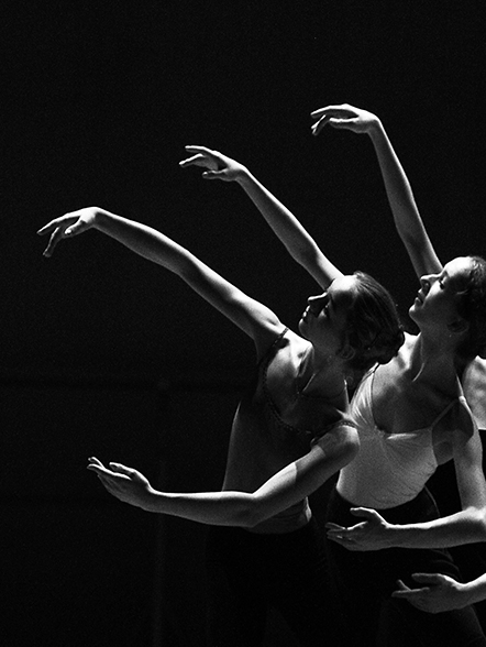Student Learns Port Des Bras from Ballet Teacher Stock Photo